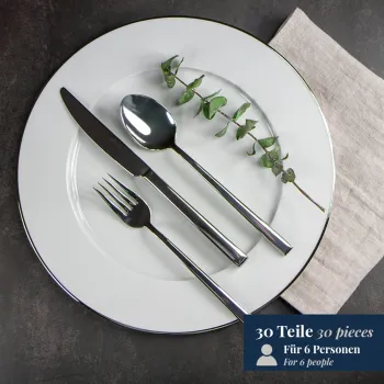 30-tlg. Besteckset Cantone 18/10 Edelstahl poliert Wilkens 049.18.300
