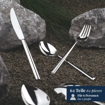 62-tlg. Besteckset Palladio 18/10 Edelstahl poliert Wilkens 023.18.620
