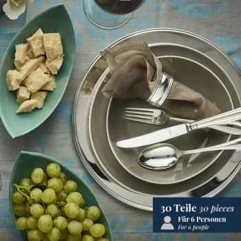 30-tlg. Besteckset Schwedisch Faden 18/10 Edelstahl Wilkens 021.18.300.1