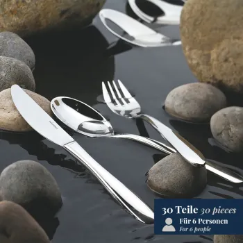 30-tlg. Besteckset Rotondo 18/10 Edelstahl Wilkens 023.18.300
