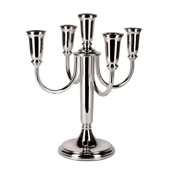 Leuchter Ambassador versilbert 5-lichtig klein (Höhe 24cm) Wilkens 545742